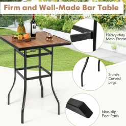 Tangkula 5-Piece Patio Dining Set, Outdoor 27.5