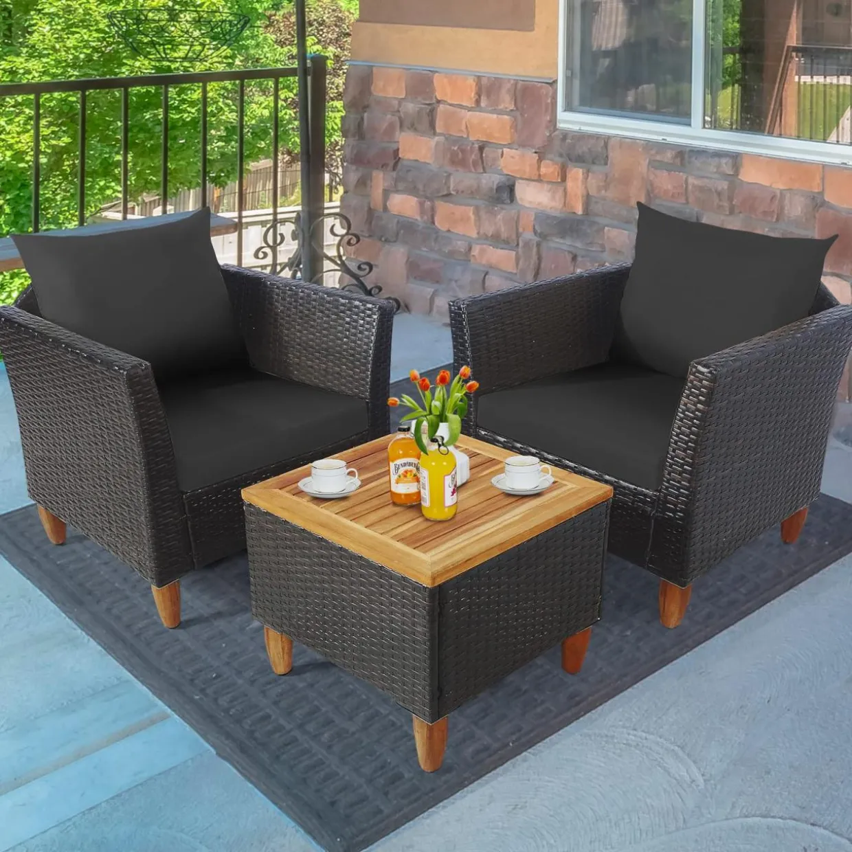 Tangkula 3-Piece Patio Furniture Set
