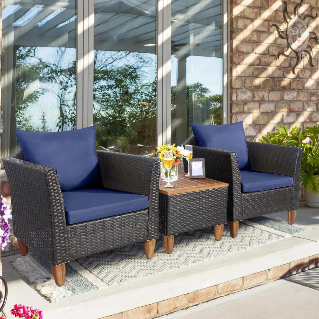 Tangkula 3-Piece Patio Furniture Set