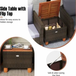 Tangkula 3-Piece Patio Furniture Set