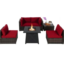 Tangkula 6-Piece Patio Furniture Set with 30