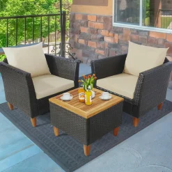 Tangkula 3-Piece Patio Furniture Set