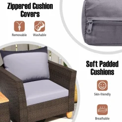 Tangkula 3-Piece Patio Furniture Set