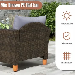 Tangkula 3-Piece Patio Furniture Set