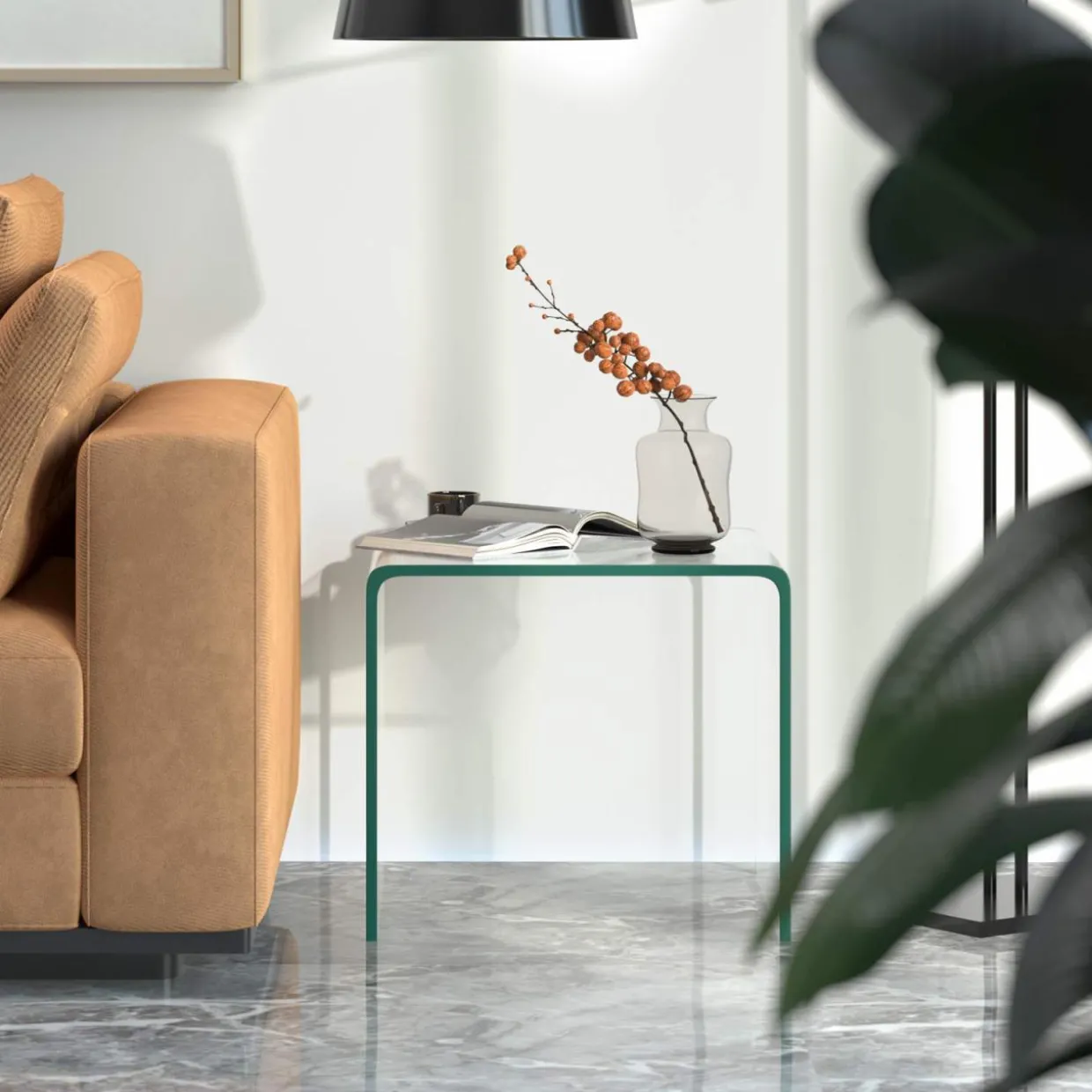 Tangkula 3-Piece Tempered Glass Coffee Table Set, Includes Coffee Table & 2 End Tables