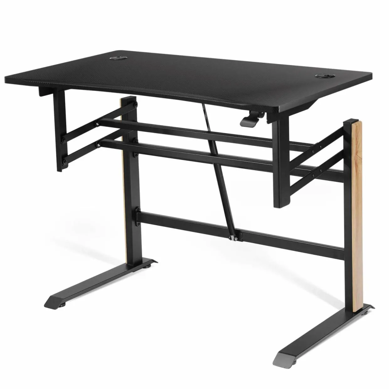 Tangkula Pneumatic Height Adjustable Gaming Desk