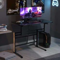 Tangkula Pneumatic Height Adjustable Gaming Desk