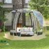 Tangkula Pop Up Bubble Tent, 11x11 Ft Oversize Outdoor Dome Tent for 6-10 People with 12 Stakes