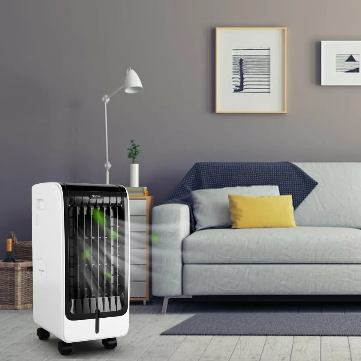 Tangkula Portable Evaporative Air Cooler for Room, 3-in-1 Portable Air Cooler with Remote Control