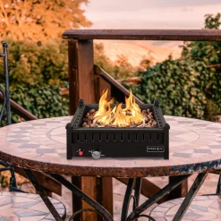 Tangkula Portable Tabletop Propane Fire Pit, Patiojoy 40,000 BTU Table Top Fireplace with Simple Ignition System