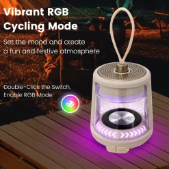 Tangkula Rechargeable Camping Lamp, Dimmable Outdoor Camping Lights with 3 Light Colors & RGB Mode