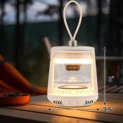 Tangkula Rechargeable Camping Lamp, Dimmable Outdoor Camping Lights with 3 Light Colors & RGB Mode