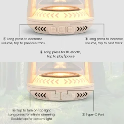 Tangkula Rechargeable Camping Lamp, Dimmable Outdoor Camping Lights with 3 Light Colors & RGB Mode