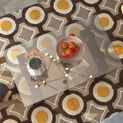 Tangkula Rectangular Glass Coffee Table, Modern Side Coffee Table