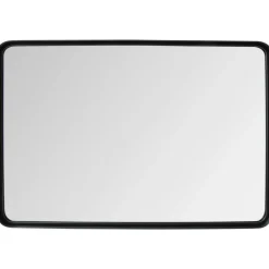 Tangkula Rectangular Wall Mirror, Modern Mirror with Solid Steel Frame & Rounded Corners