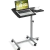 Tangkula Rolling Laptop Desk, Mobile Laptop Stand with Tilting Tabletop
