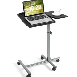 Tangkula Rolling Laptop Desk, Mobile Laptop Stand with Tilting Tabletop