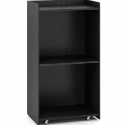 Tangkula Rolling Podium Stand, Mobile Lectern Stand with 2 Shelves & Lockable Wheels
