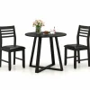 Tangkula Round Dining Table Set , Dinette Set with Table and Padded PU Chairs