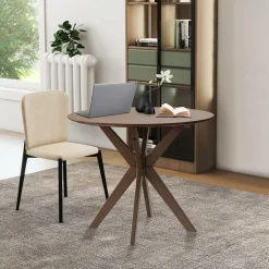 Tangkula Round Dining Table, Stylish Table with 36