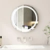 Tangkula Round Led Bathroom Mirror