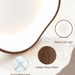 Tangkula Round LED Flush Mount Ceiling Light