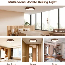 Tangkula Round LED Flush Mount Ceiling Light