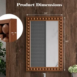 Tangkula Rustic Wall Mirror, 24