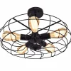 Tangkula Semi Flush Mount Light Industrial Vintage Style Metal Hanging Flush Mount Lighting with