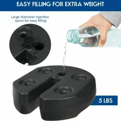 Tangkula Set of 4/6/8 Canopy Weights, 30lbs Weight Plate Kit with No-Pinch Design for Easy Installation and Removal