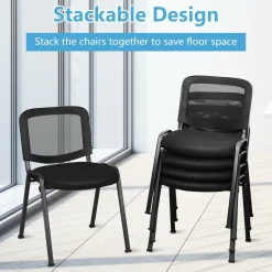 Tangkula Set of 5/10/15 Conference Chairs with Upholstered Seat