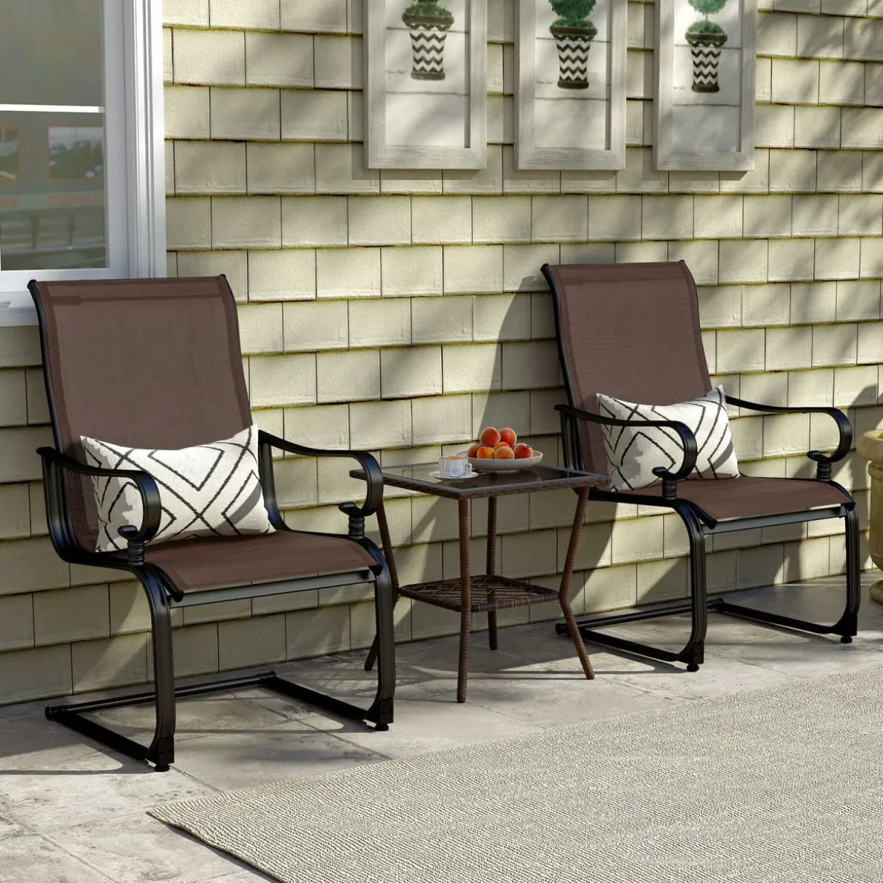 Tangkula Set of 2/4 Patio Chairs