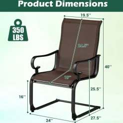 Tangkula Set of 2/4 Patio Chairs