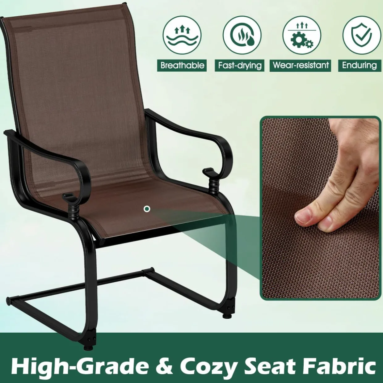 Tangkula Set of 2/4 Patio Chairs