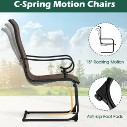 Tangkula Set of 2/4 Patio Chairs