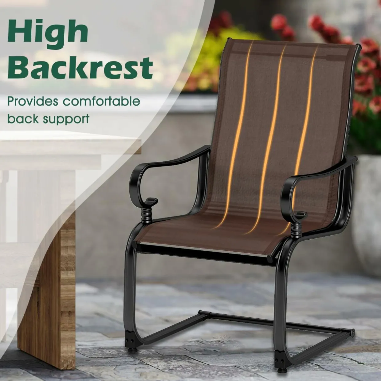 Tangkula Set of 2/4 Patio Chairs