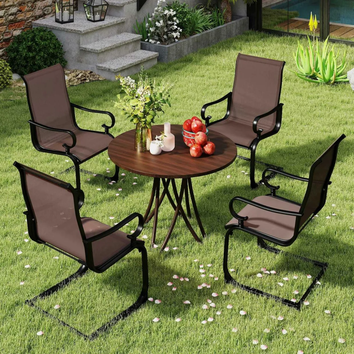 Tangkula Set of 2/4 Patio Chairs