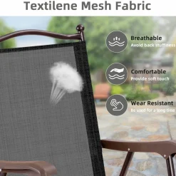 Tangkula Set of 2/4 Patio Folding Dining Chairs