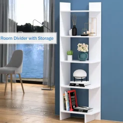 Tangkula 5-Shelf Bookcase,Freestanding Decorative Storage Shelving