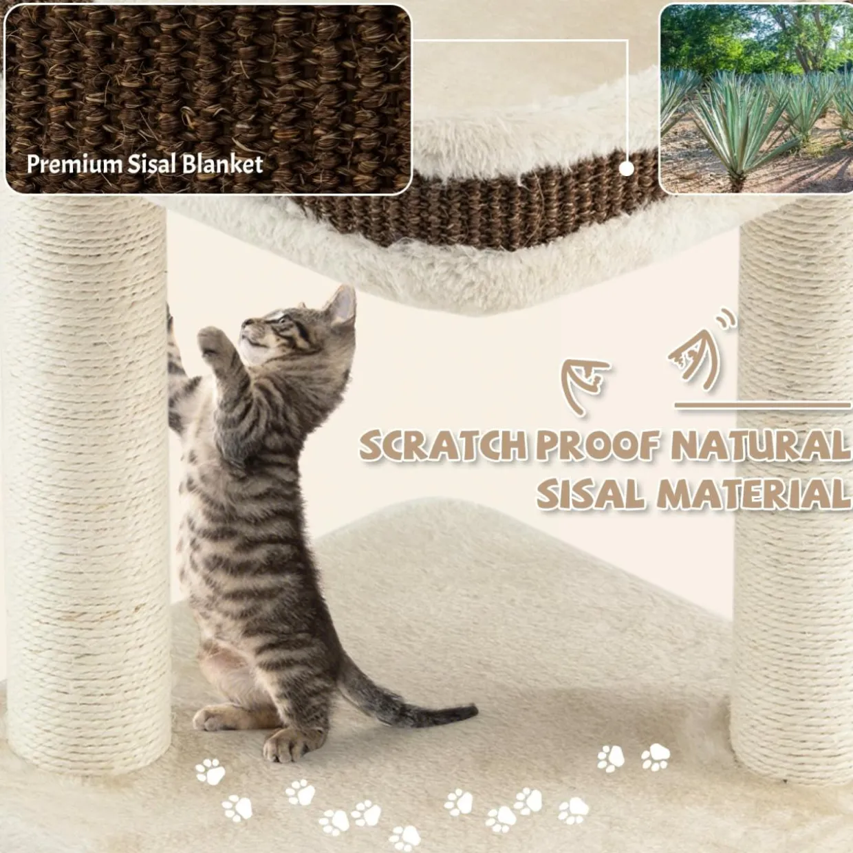Tangkula Small Cat Tree for Indoor Cats, Modern Carpeted Cat Tower with Soft Plush Perch