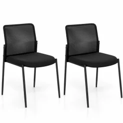 Tangkula Stackable Conference Room Chairs Set