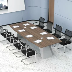 Tangkula Stackable Conference Chairs Set of 4/8/12, Mid Back Office Guest Chairs with Mesh Fabric & Sled Base