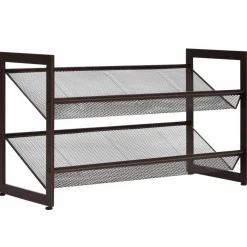 Tangkula Stackable Flat & Slant Adjustable Shoe Storage Stand