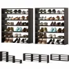 Tangkula Stackble Shoe Rack, 6-Tier Space Saving Corner Shoe Shelf for 18 Pairs