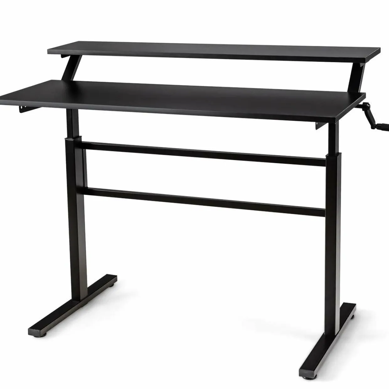 Tangkula Standing Desk, 2-Tier Height Adjustable Sit to Standing Desk