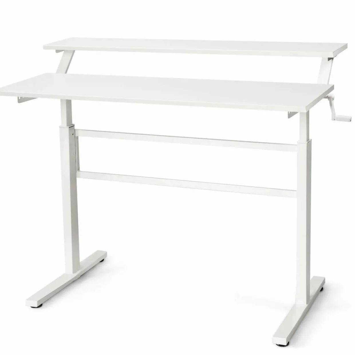 Tangkula Standing Desk, 2-Tier Height Adjustable Sit to Standing Desk