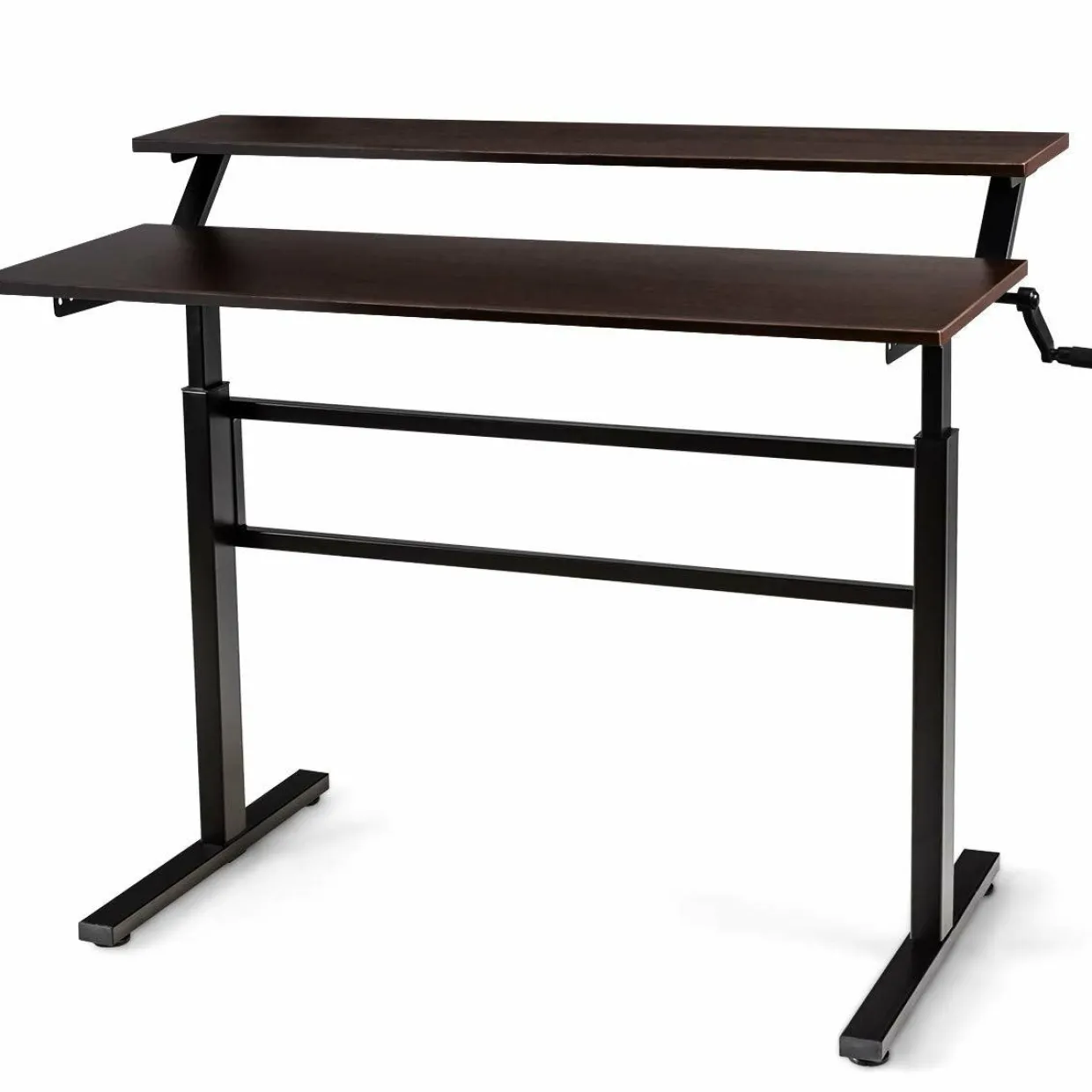 Tangkula Standing Desk, 2-Tier Height Adjustable Sit to Standing Desk