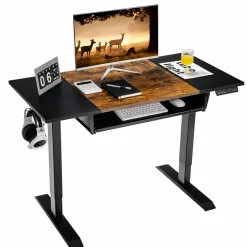 Tangkula Standing Desk with Keyboard Tray
