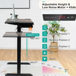 Tangkula Standing Desk with Keyboard Tray