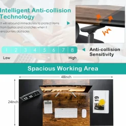 Tangkula Standing Desk with Keyboard Tray